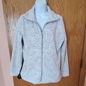 Old Navy Fleece Leopard Print Jacket size Med